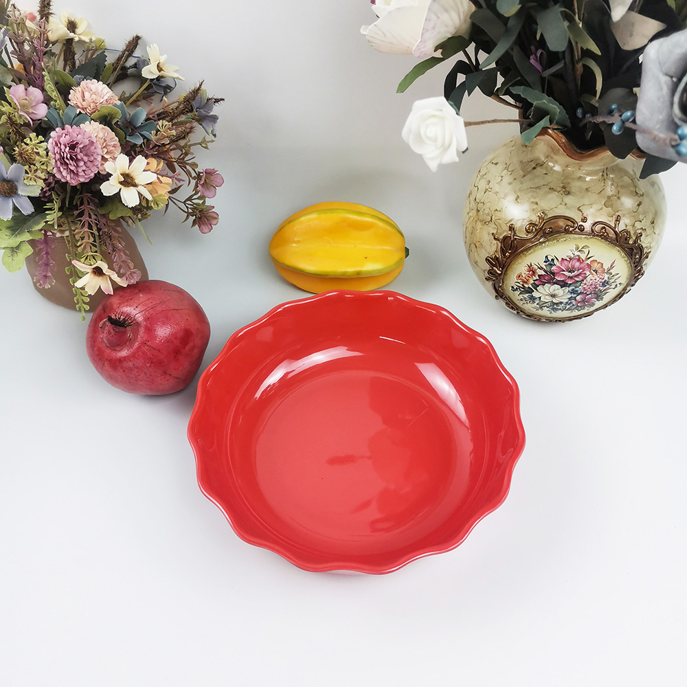 卸売安い家庭用食器ケータリング赤い丸い形のボウル3000-4999個$1.10>=5000個