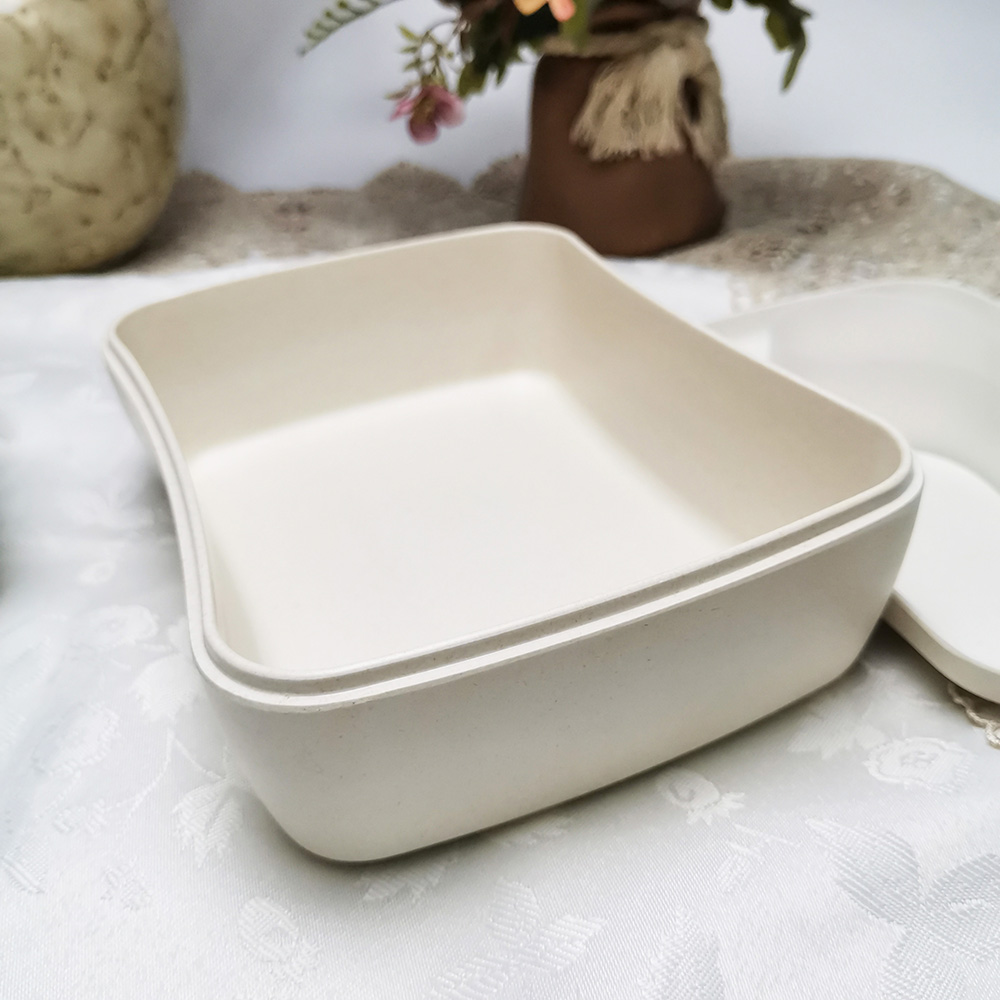 カスタマイズされた色の環境に優しい生分解性スクエア弁当ランチボックス